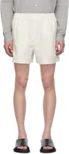 Studio Nicholson Off-white Elio Shorts In Ice