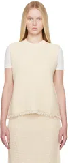 Studio Nicholson Fray Vest In Cream