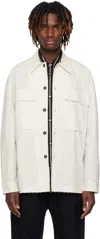 Studio Nicholson Off-white Landi Overshirt In Ice