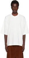 Studio Nicholson White Cotton Piu Over Shirt In Off White