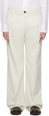 Studio Nicholson Off-white Reynosa Trousers In Waterlily