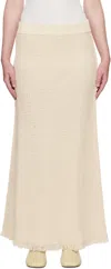 Studio Nicholson Off-white Rye Midi Skirt In Cream