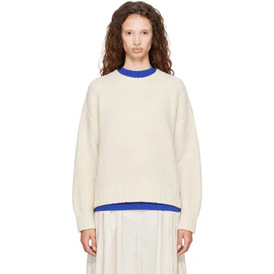 Studio Nicholson Off-white Maele Knit Sweater In Cream