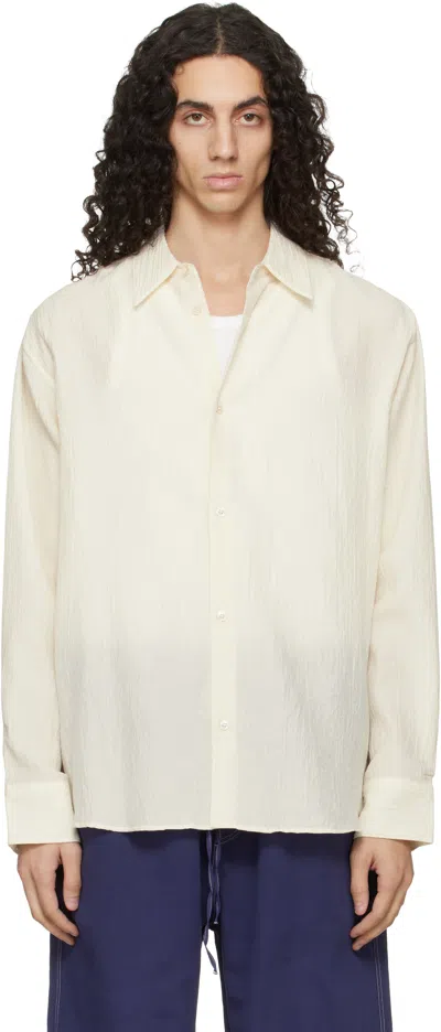 STUDIO NICHOLSON OFF-WHITE VIEW SHIRT
