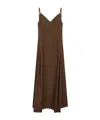 Studio Nicholson Brown Cotton Oma Midi Slip Dress In Brown
