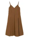 Studio Nicholson Oma Maxi Slip Dress In Almond In Brown