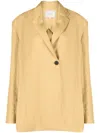 Studio Nicholson One Button Jacket In Yellow