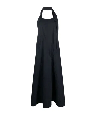 STUDIO NICHOLSON OPEN-BACK FLARED LONG DRESS