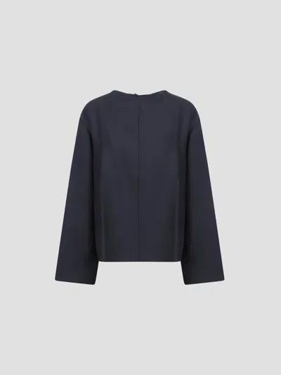Studio Nicholson Open Back Knit Top In Black