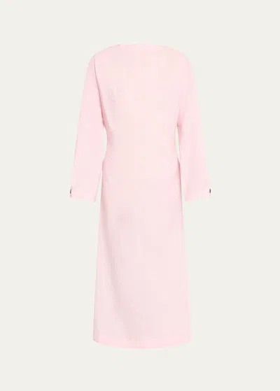 Studio Nicholson Open-back Waisted Maxi Dress In Pink