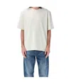 Studio Nicholson Jersey - Branded Easy Fit Ss T-shirt White Relaxed Fit T-shirt - Piu In White