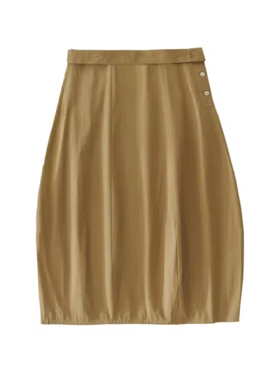 Studio Nicholson Orcha Midi Skirt In Brown