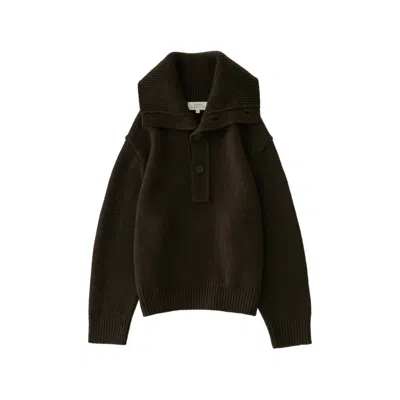 Studio Nicholson Orena Button-up Sweater In Brown
