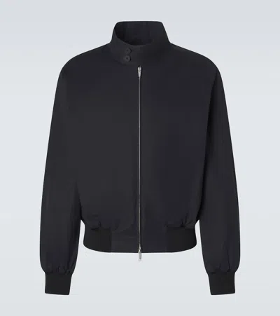 Studio Nicholson Over Cotton-blend Bomber Jacket In Black