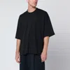 Studio Nicholson Oversized Navy Blue Cotton T-shirt In Black