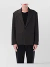 Studio Nicholson Oversized Blazer Notched Lapel Front Pockets