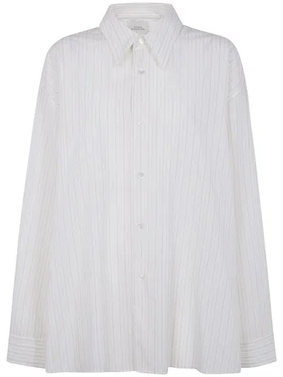 Studio Nicholson Oversized French Placket Shirt Clothing In Beige