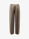 Studio Nicholson Oversized Wool Blend Trousers In Brown