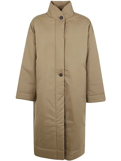 Studio Nicholson Padded Long Coat In Beige