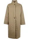 Studio Nicholson Padded Long Jacket For Women In Beige