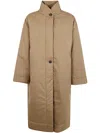 Studio Nicholson Padded Long Jacket For Women In Beige