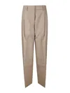 Studio Nicholson Double Pleat Tailored Trousers In Beige