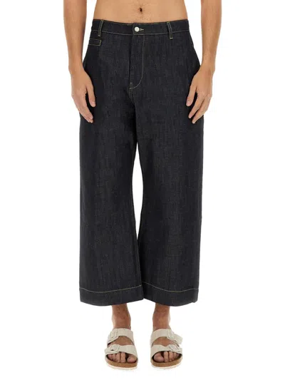 Studio Nicholson Pantalone In Denim In Black