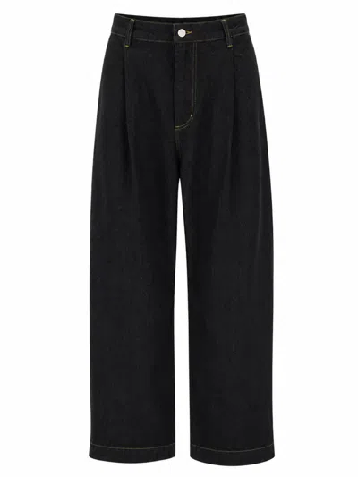 Studio Nicholson Pantalone In Denim In Black