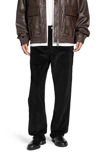 Studio Nicholson Pantaloni Di Velluto A Coste Riso In Brown
