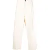 Studio Nicholson Sorte Wide-leg Pleated Trousers In Beige