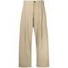 Studio Nicholson Wide-leg High-waisted Trousers In Beige