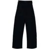 Studio Nicholson Sorte Cropped Cotton-twill Trousers In Blue