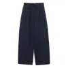 Studio Nicholson Drawstring Linen-blend Trousers In Blue
