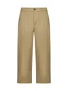 Studio Nicholson Pleated Chino Trousers Featuring Belt Loops In Brown