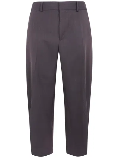 Studio Nicholson Pants Curved Leg Full Length In Brown