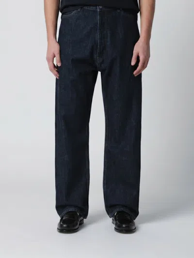 Studio Nicholson Pants  Men Color Indigo In Black