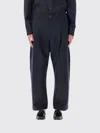 Studio Nicholson Tucked Front Pants With Tailored Silhouette In Blue