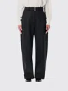 Studio Nicholson Doring Compact Viscose Pants With Belt In Black