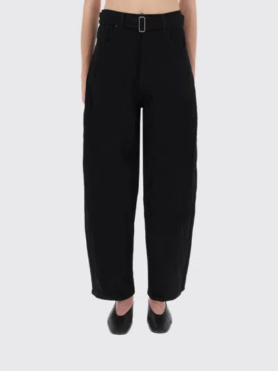 STUDIO NICHOLSON PANTS STUDIO NICHOLSON WOMAN COLOR BLACK,H80711002