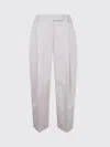 Studio Nicholson Double Pleat Wide Leg Trousers In Neutral