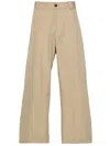 Studio Nicholson Wide-leg High-waisted Trousers In Beige