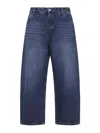Studio Nicholson Paolo Wide Leg Denim Trousers Belt Loops In Blue