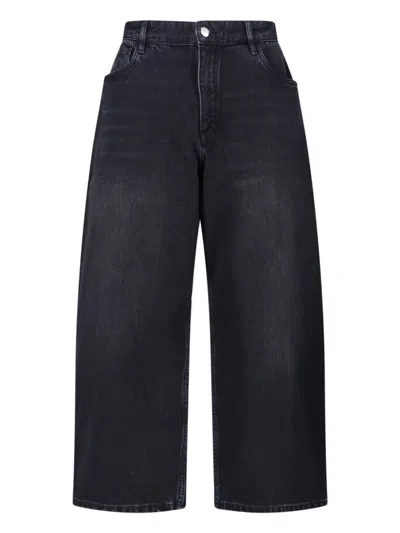 Studio Nicholson Paolo Loose Jeans In Black