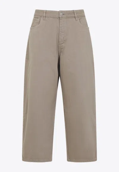 Studio Nicholson Paolo Straight Jeans In Sand