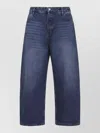 Studio Nicholson Paolo Wide Leg Denim Trousers Belt Loops In Blue