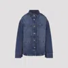 Studio Nicholson Patch Pocket Long Sleeve Collared Shirt In Blue
