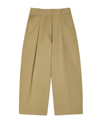 Studio Nicholson Peached Wide-leg Cotton-twill Trousers In Nude