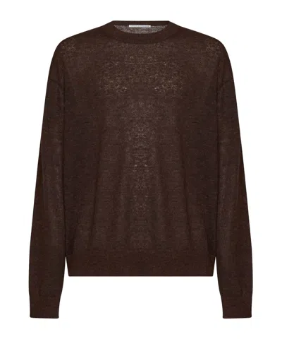 Studio Nicholson Picco Crew-neck Sweater In Brown