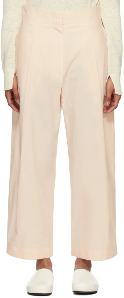 Studio Nicholson Pink Dordoni Trousers In Shell