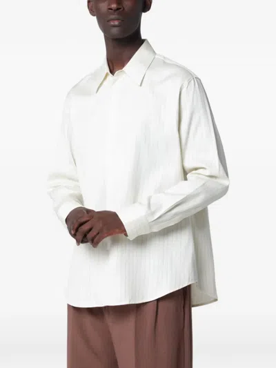 Studio Nicholson Pinstripe Oversized Shirt In Multi